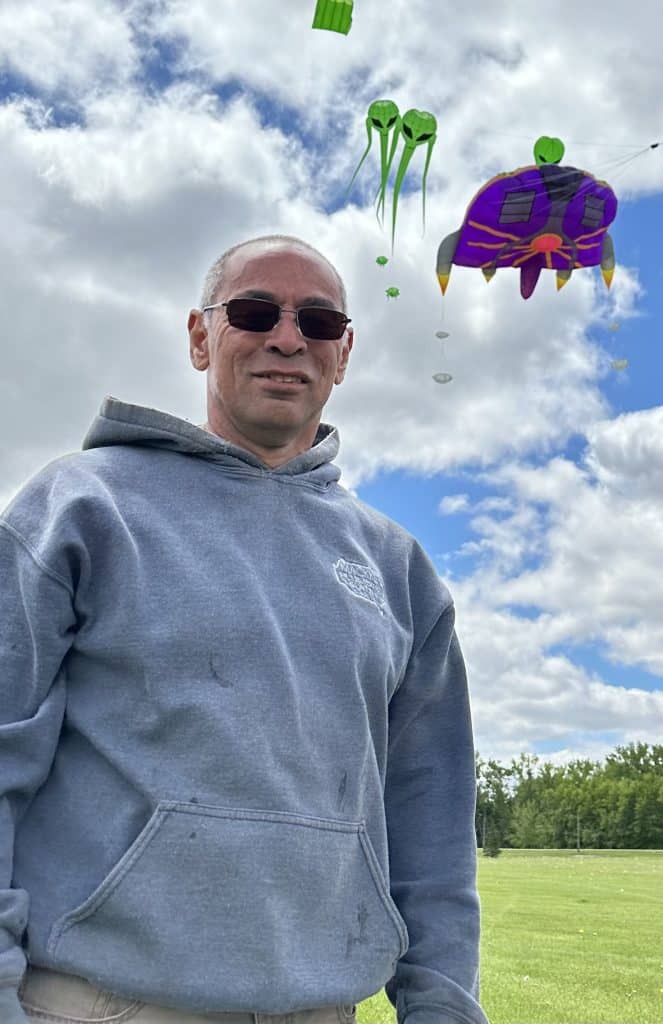 Portrait of Mike Gee for #BojiKites in Okoboji, IA.