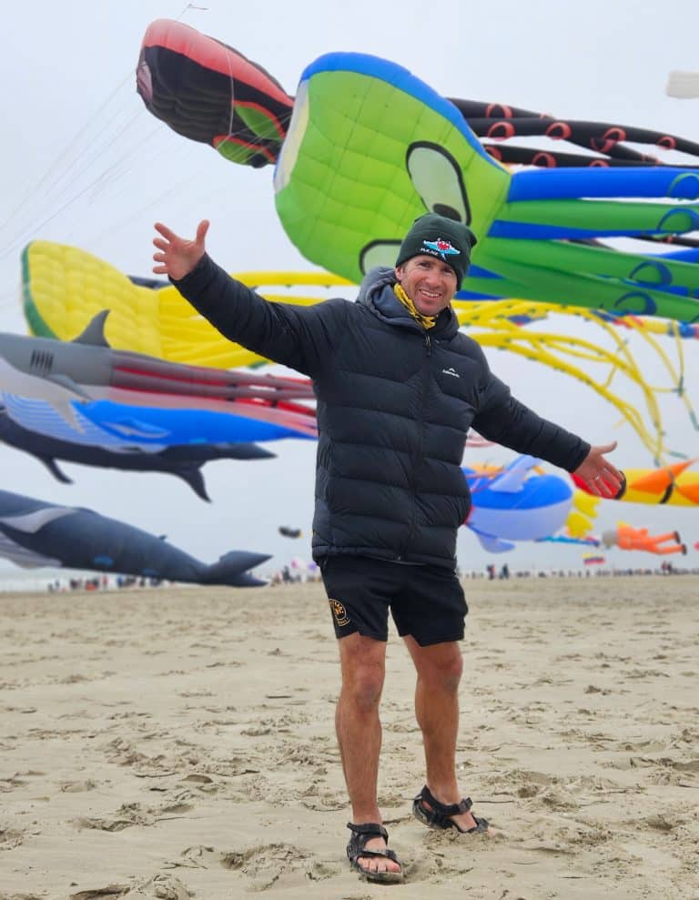 Portrait of Simon Chisnall for #BojiKites in Okoboji, IA.