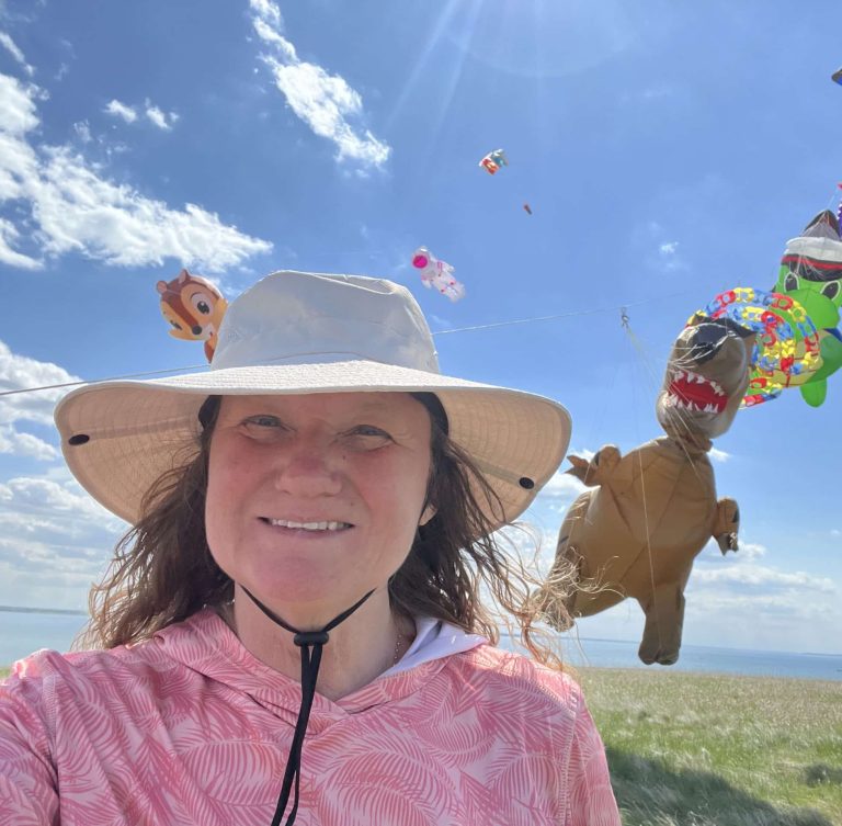 Portrait of Christie Mercier for #BojiKites in Okoboji, IA.